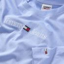 Tjm Plus Linear Logo Tee Pearly Blue  TOMMY JEANS