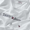 Tjm Plus Linear Logo Tee White  TOMMY JEANS