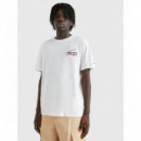 Tjm Clsc Graphic Signature Tee White  TOMMY JEANS
