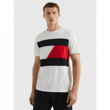 Colorblocked Mix Media S/s Tee Th Optic  TOMMY HILFIGER