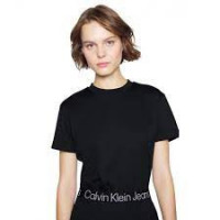 Logo Waist Milano T-shirt Dress Ck Black  CALVIN KLEIN