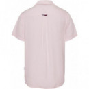 Tjm Clsc Solid Camp Shirt Faint Pink  TOMMY JEANS