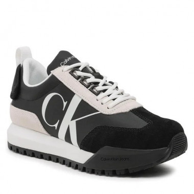 Toothy Runner Laceup Mix Pearl Black/pea  CALVIN KLEIN