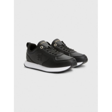 CALZADO TOMMY - CASUAL LEATHER RUNNER BLACK