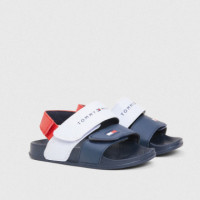 Velcro Sandal Blue/white/red  TOMMY HILFIGER