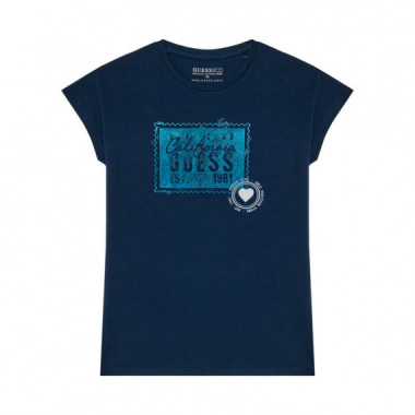 Camiseta Elástica con Logo Frontal Kids  GUESS