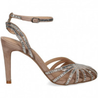 sin Talon Strass Beige  EXE