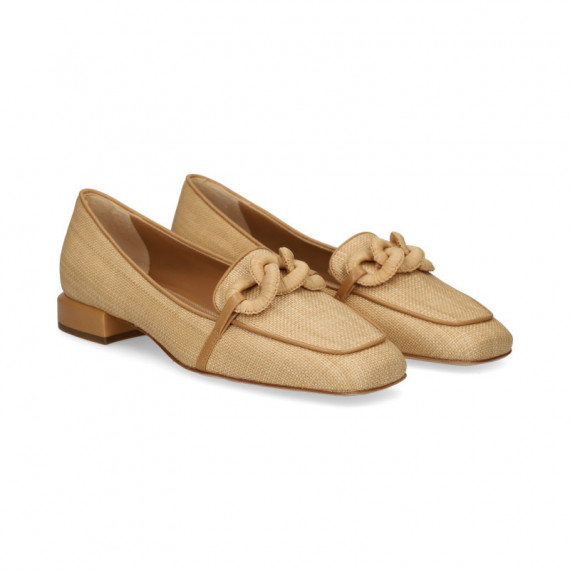 Mocasin Esalbon Rafia Beige  CHANTAL