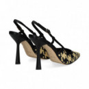 S/talon Trenzado Beige+negro  CHANTAL