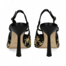 S/talon Trenzado Beige+negro  CHANTAL