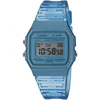 CASIO Coleccion F-91WS-2EF Reloj Digital Azul,cronometro,alarma,calendario, Correa Resina