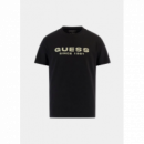 Camiseta GUESS Negra Logo Tee