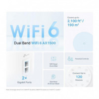 Wireless Repeater TP-LINK AX1500 Home Mesh Pack 2 Deco X10