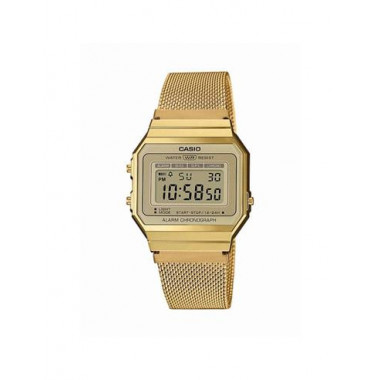 CASIO Coleccion A700WEMG-9AEF Reloj Digital Dorado, Cronometro, Alarma, Calendario Resistente Agua