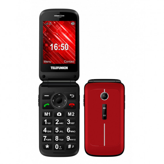 Telefóno Móvil TELEFUNKEN S430 2,8" Senior Phone Rojo