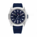 Reloj Plateado C/azul  TOMMY HILFIGER