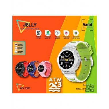 SAMI Reloj Inteligente Jelly WS-2385 con Gps/resistente Agua/sueño/cardiaco/oxigeno Blanco