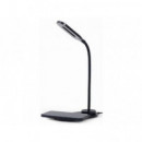 GEMBIRD Lampara de Mesa Led + Cargador Inalambrico 10W Negro + Blanco