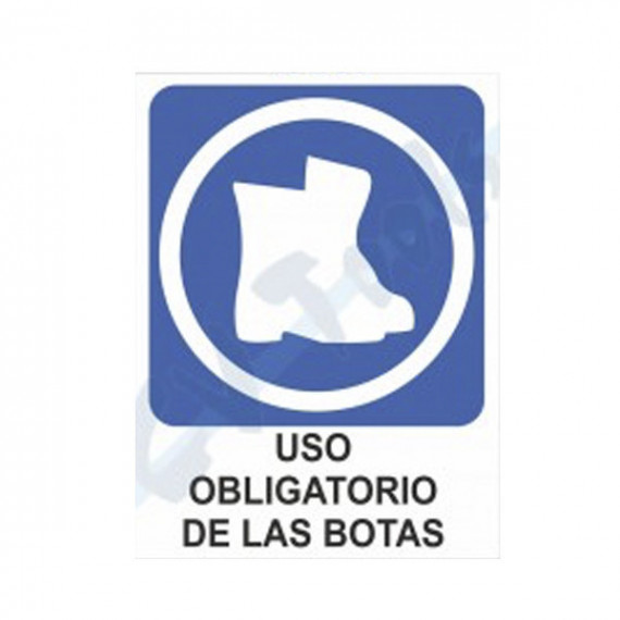 Cartel Pe 40X30 Uso Obligatorio Botas