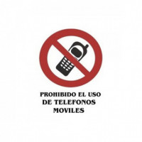 Cartel PVC 40X30 Prohibido Uso Teléfonos Móviles