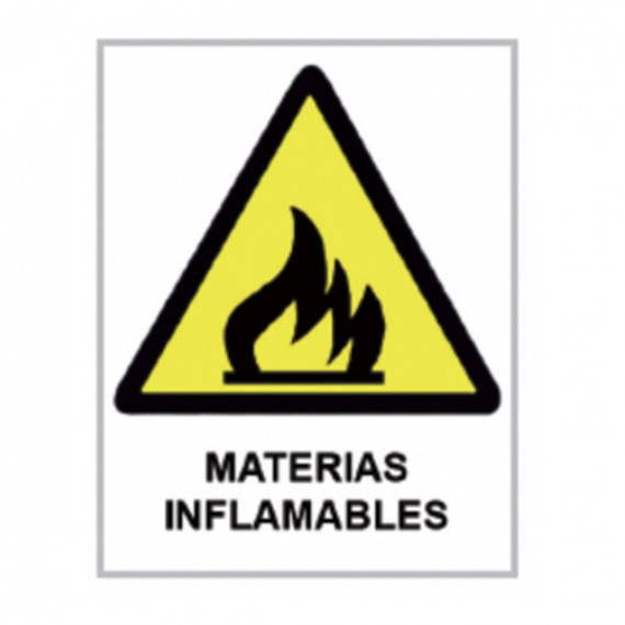 Cartel PVC 40X30 Materias Inflamables