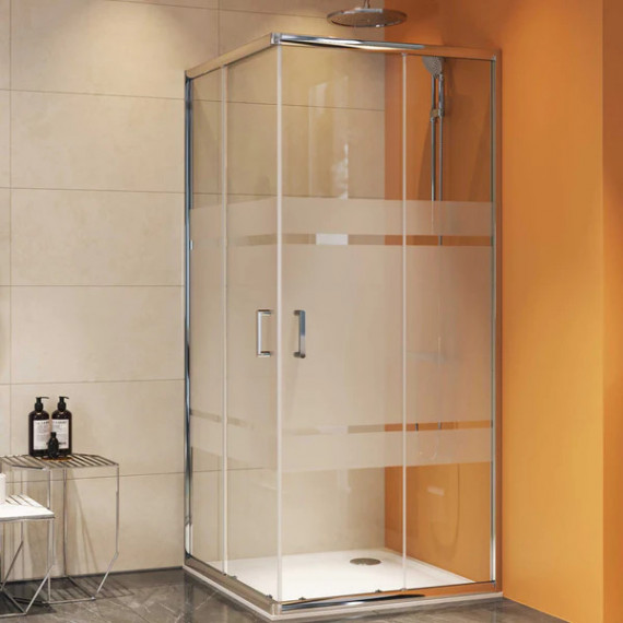 Mampara Baño 80X80X185 Sevenca Cristal