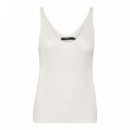 Blusas y Camisas Top VERO MODA New Lex Sun Snow White