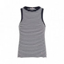 Camiseta Acanalada de Rayas sin Mangas  TOMMY HILFIGER