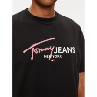 Camiseta TOMMY JEANS Spray Negra