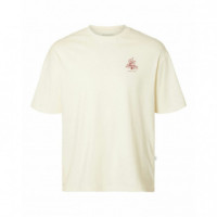 Camisetas Hombre Camiseta SELECTED Loose Corby Egret