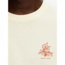 Camisetas Hombre Camiseta SELECTED Loose Corby Egret