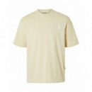 Camisetas Hombre Camiseta SELECTED Loose Corby Fog