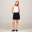 Minifalda Estilo Chino con Logo  TOMMY HILFIGER