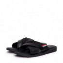 Sandalias de Piel con Tiras Cruzadas  TOMMY HILFIGER