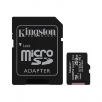 KINGSTON Tarjeta Memoria Micro Sd 256GB con Adaptador Canvas Select Plus 100MB/S R Clase 10