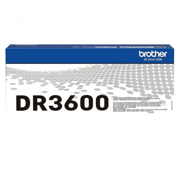 BROTHER Tambor DR3600 Negro 75.000 Páginas (a 3 Páginas por Trabajo) / 45.000 Páginas (a 1 Página por Trabajo)