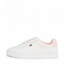 Zapatillas Bajas de Piel con Logo  TOMMY HILFIGER