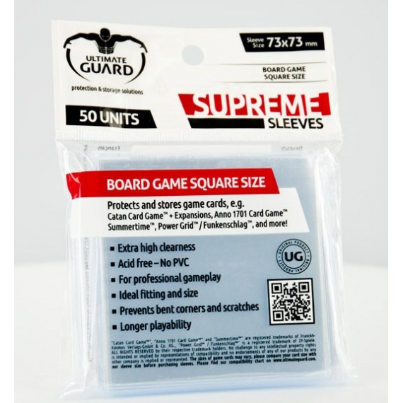 Fundas para Juegos de Mesa (catán) 73X73MM  ULTIMATE GUARD