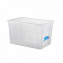 Caja Multiusos con Rueda Transparente 62 Litros