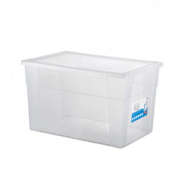 Caja Multiusos con Rueda Transparente 62 Litros