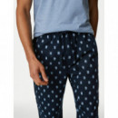 Pijama de Punto con Top de Manga Corta Ikat  MARKS AND SPENCER