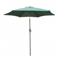 Parasol Verde Apertura Manivela DONNA GARDEN 2.5 Metros