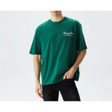 Camiseta TOMMY JEANS Verde Logo Bordado