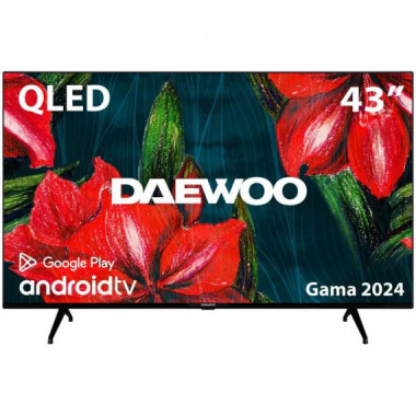 Televisor Qled DAEWOO 43" 4K Uhd USB Smart TV Android Wifi BLUETOOTH Dolby