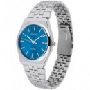 CASIO Coleccion MTP-B145D-2A2VEF Reloj Analogico Acero Inox con Esfera Azul ,fecha ,resist Al Agua