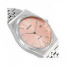 CASIO Coleccion MTP-B145D-4AVEF Reloj Analogico Acero Inox con Esfera Rosa ,fecha ,resist Al Agua