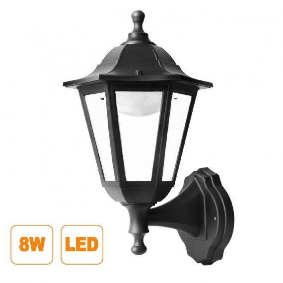 Farol Plástico Led Reversible Negro Serie Fanar AIRMEC