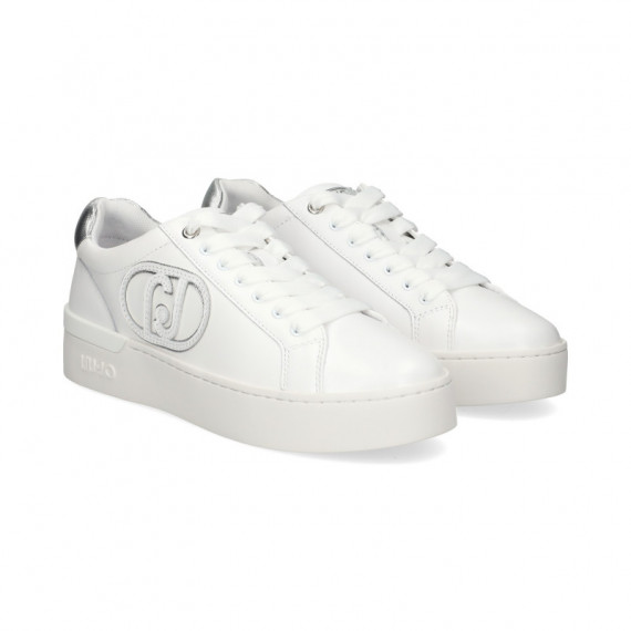 Talon Plata Deportivo Piel Blanco  LIUJO