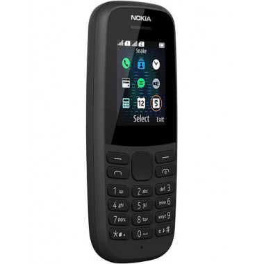 NOKIA Telefono Movil 105 TA-1144 Negro Dual Sim, Linterna, Radio Fm