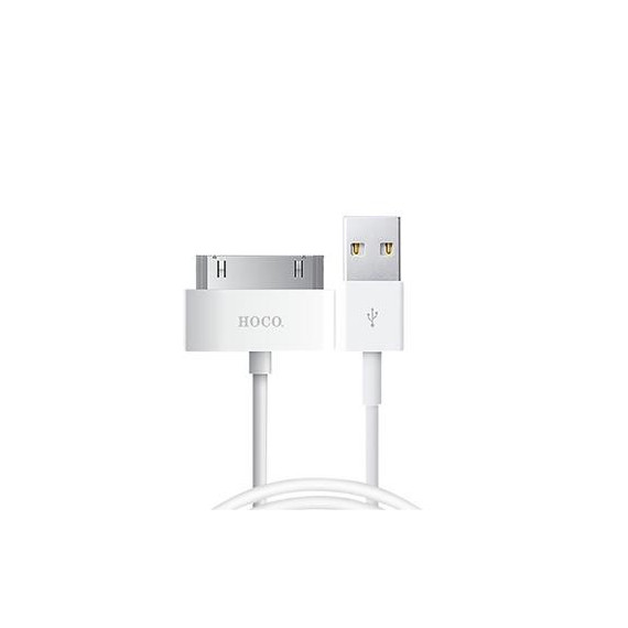 HOCO Cable Datos para Iphone 4 Toma Ancha X1 Blanco 1MTR